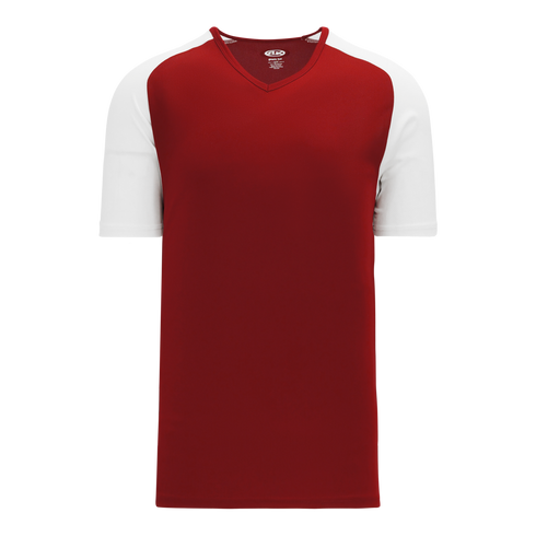 Athletic Knit V-Neck Baseball Jersey with Contrasting Shoulders (BA1375)